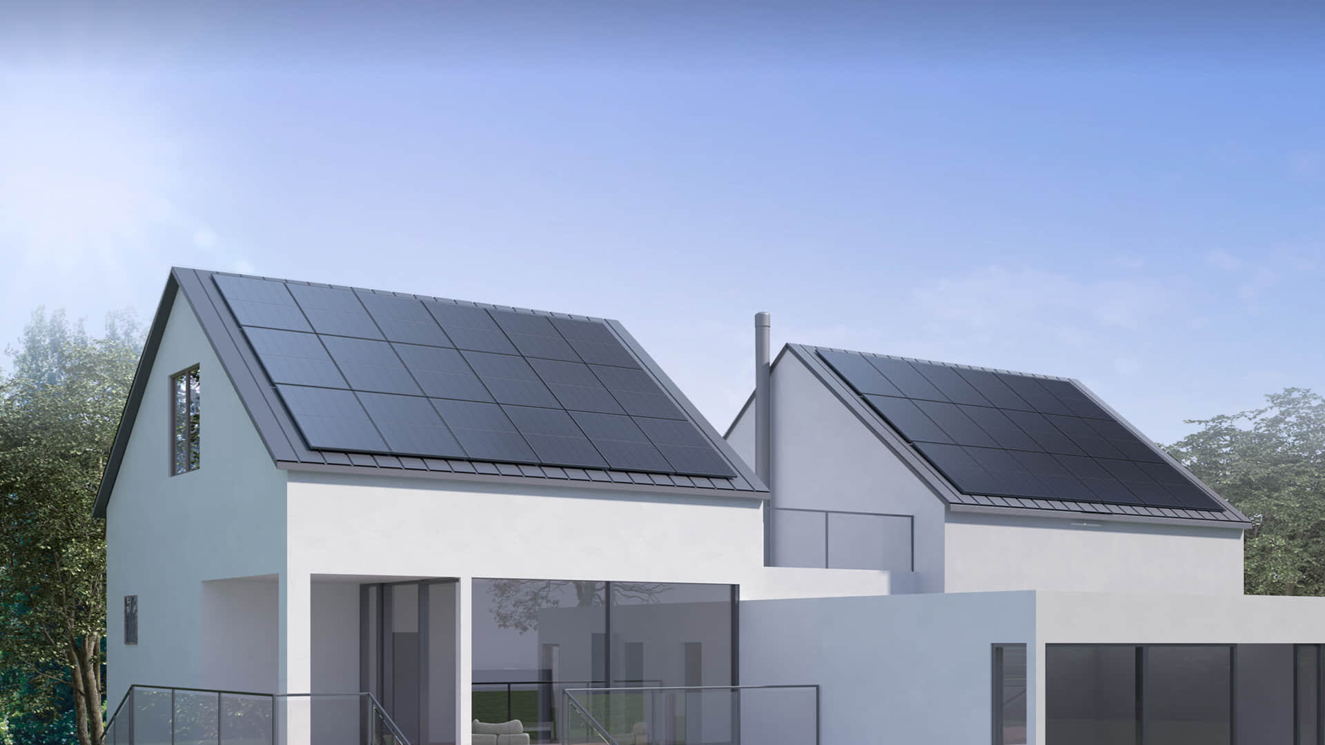 EcoFlow 400W Rigid Solar Panel mounted on home rooftop
